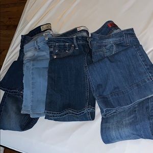 4 pair of designer jeans